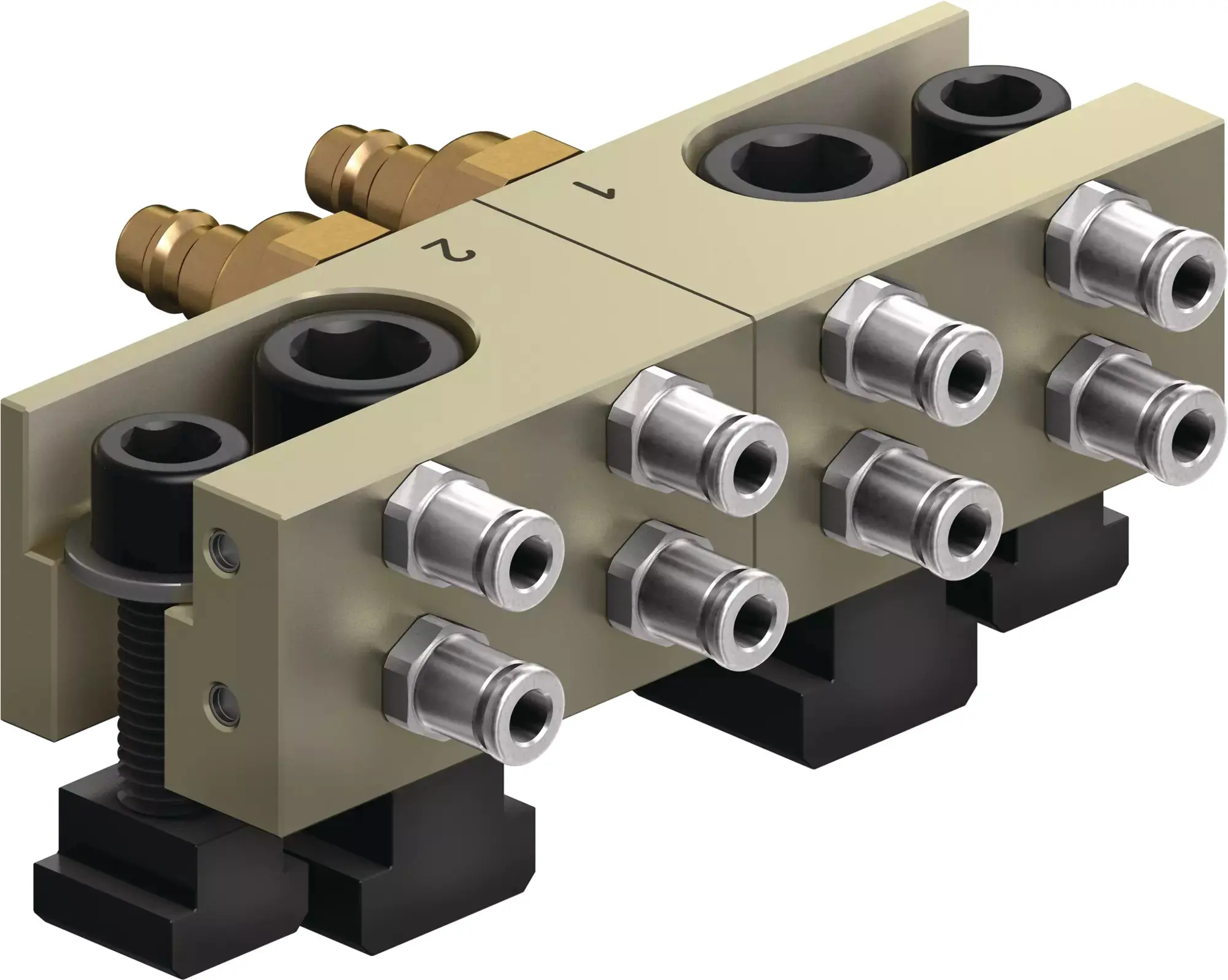 Produktfoto 1 von SCHUNK ASL 4, Zubehör Nullpunktspannsysteme Standard, Anschlussleiste