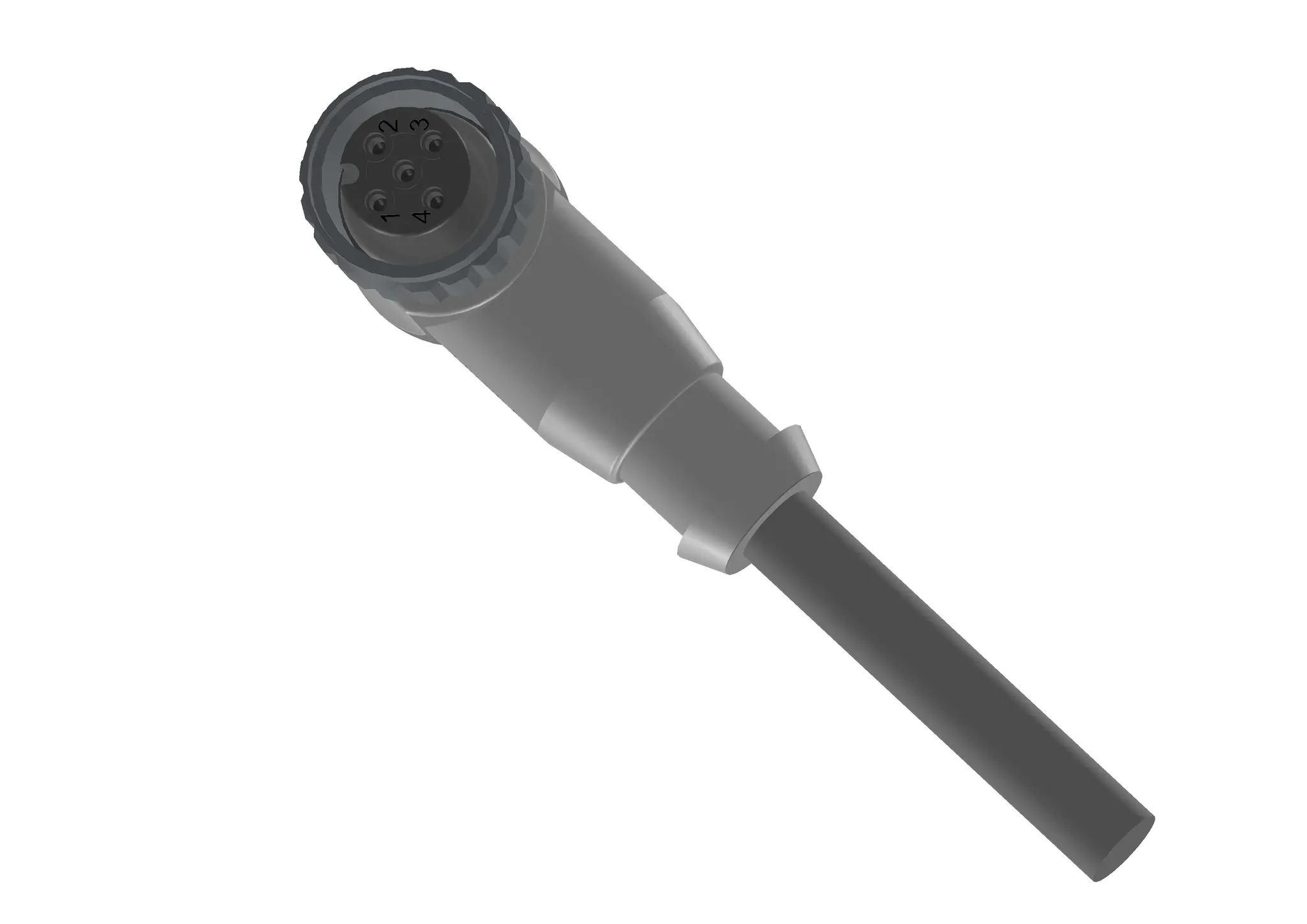 Produktfoto 1 von Euchner C-M12F05-05X034PU05,0-GA-136962, Anschlussleitung+Steckverbinder M12