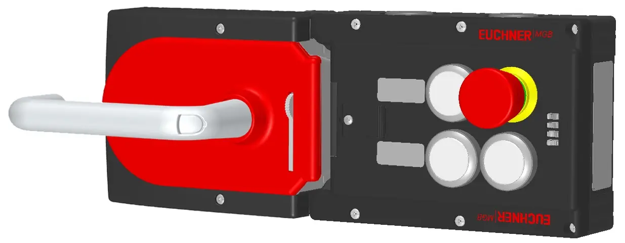 Produktfoto 1 von Euchner MGB-L1H-APA-L-137329, Zuhalteset mit 3 Taster, Not-Halt