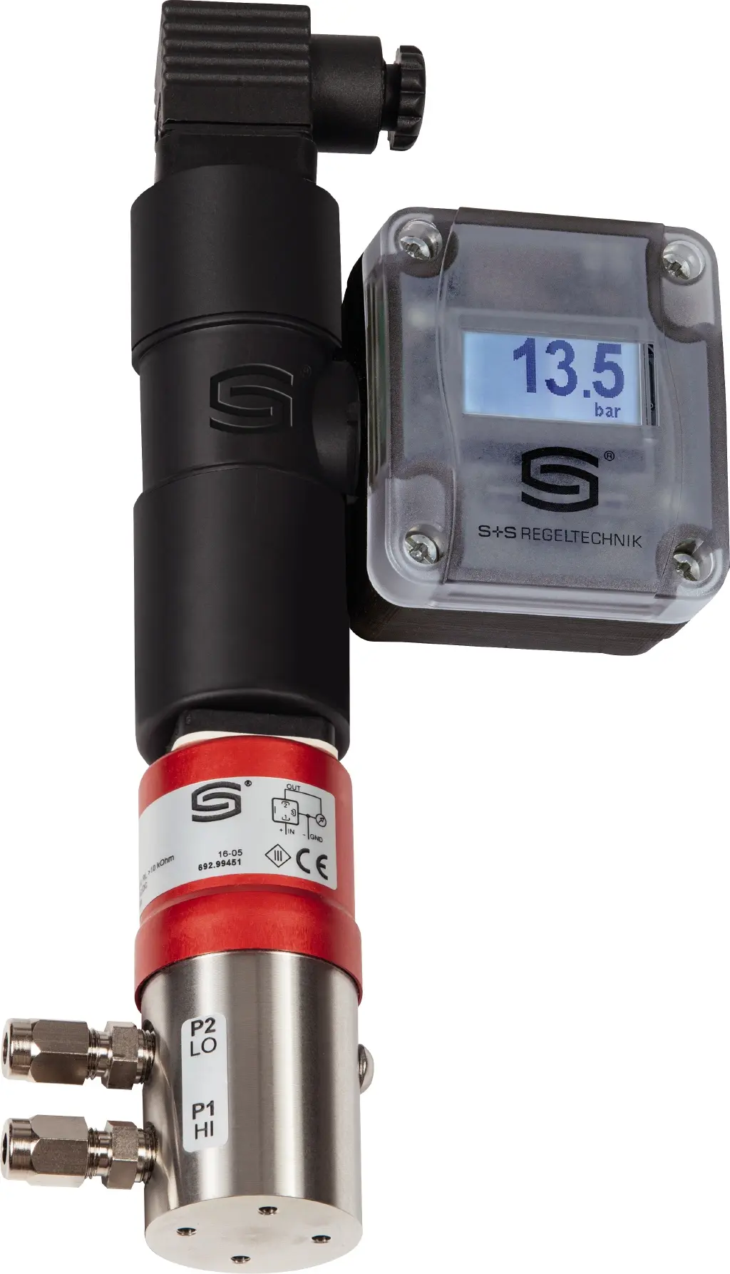 Produktfoto 1 von S+S REGELTECHNIK 1301-4122-5560-101 SHD 692-I-930 LCD-Differenzdruckmessumformer