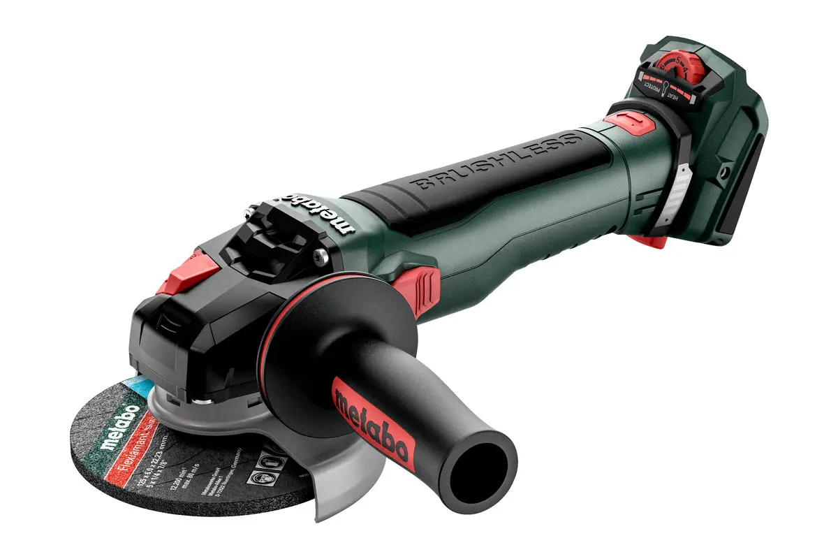 Produktfoto 1 von Metabo 613091850, Akku-Winkelschleifer WVB 18 LT BL 11-125 mit Bremse und Drehzahlregelung
