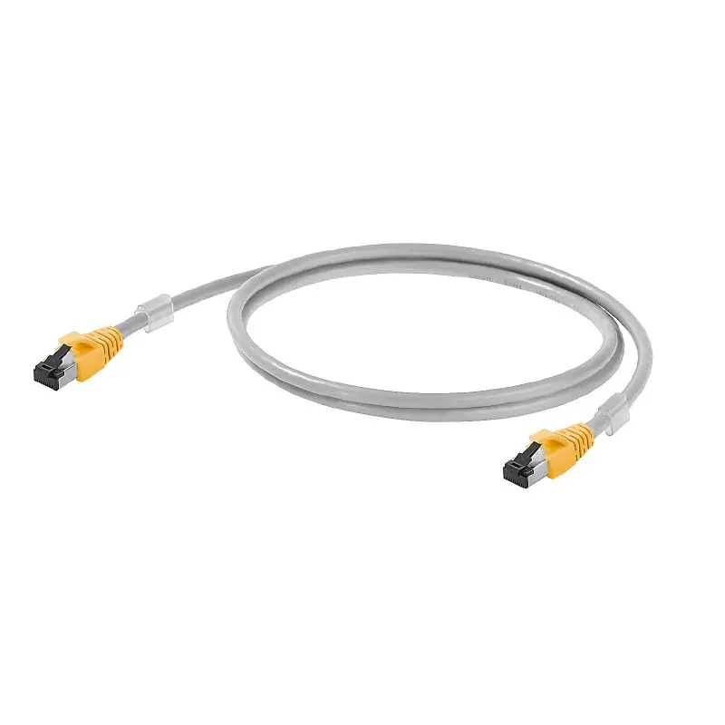 Produktfoto 1 von WEIDMÜLLER IE-C6FP8LD0300X40X40-Y, Patchkabel Cat.6 LSZH crossover grau