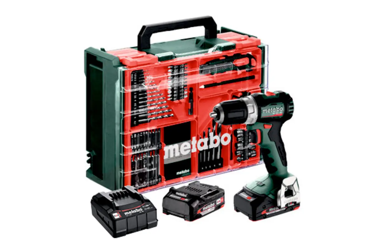 Produktfoto 1 von Metabo 613155710, Bohrschrauber BS 18 L BL Set2x 2,0 Ah und Ladegerät mit Mobiler Werkstatt