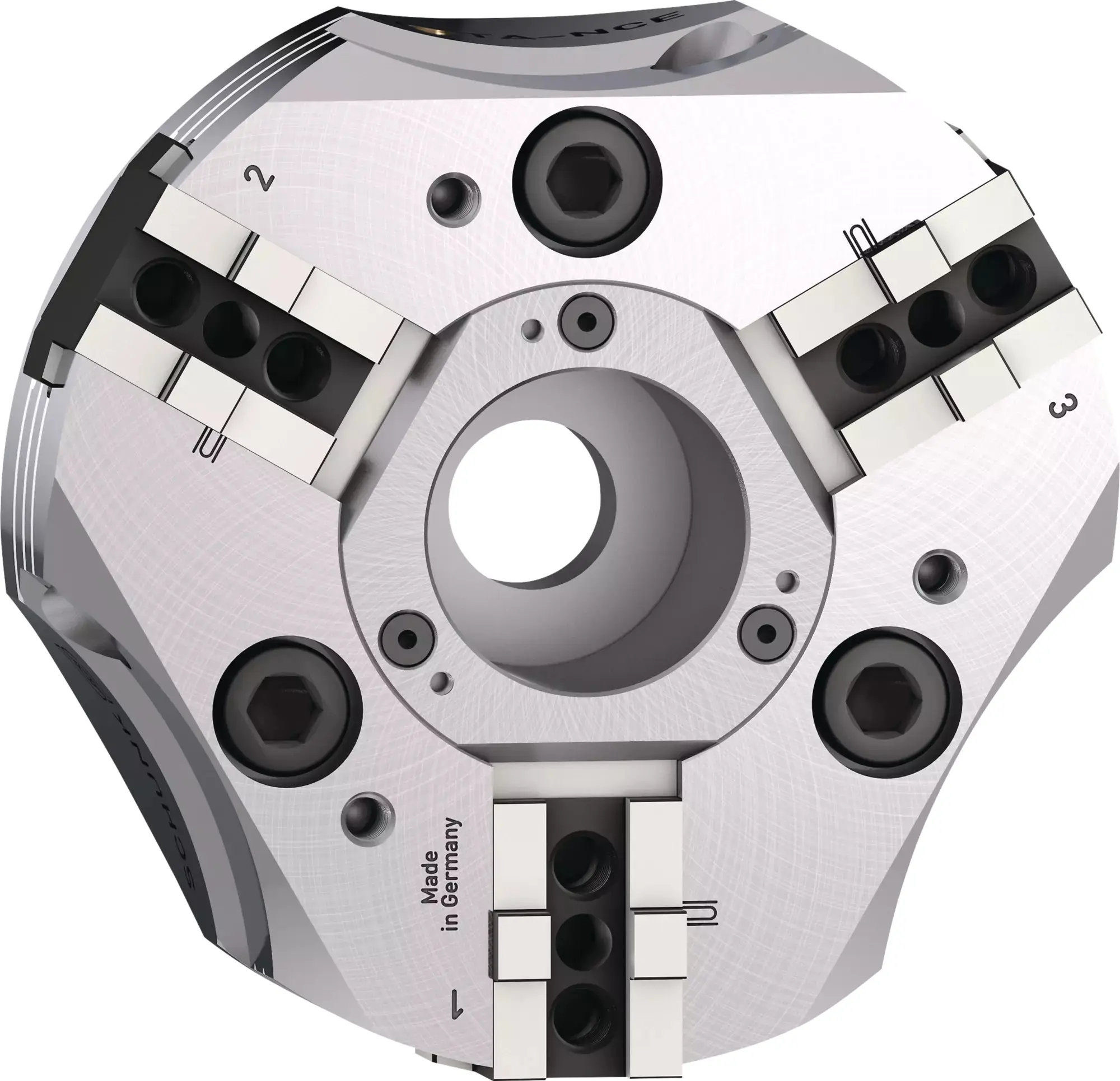 Produktfoto 1 von SCHUNK ROTA NCE 130-38 Z100-KV, 3-Backen Kraftspannfutter mit Durchgangsbohrung