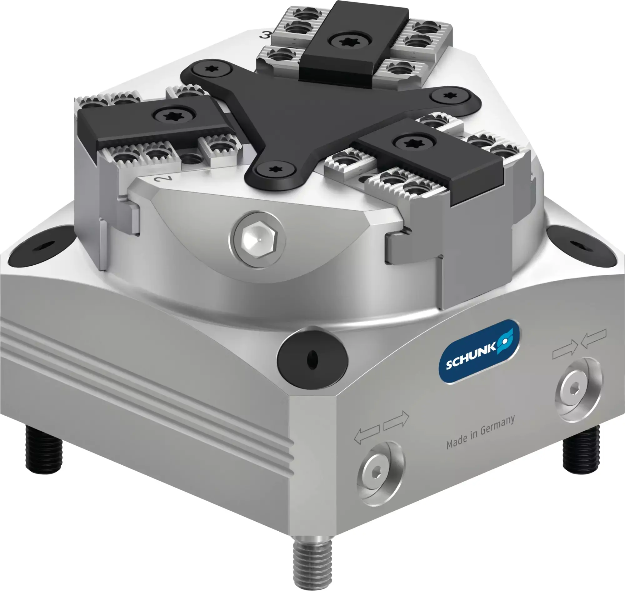 Produktfoto 1 von SCHUNK KRP3 100, Pneumatische 3-Backen-Kraftspannblöcke