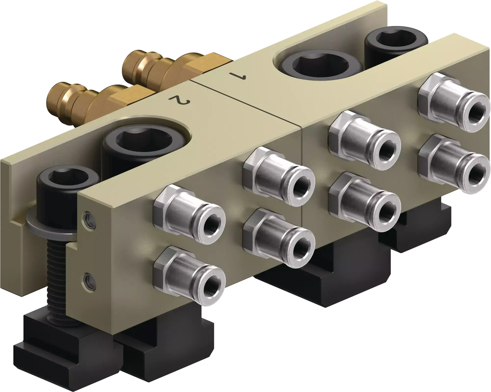 Produktfoto 1 von SCHUNK ASL 4, Zubehör Nullpunktspannsysteme Standard, Anschlussleiste