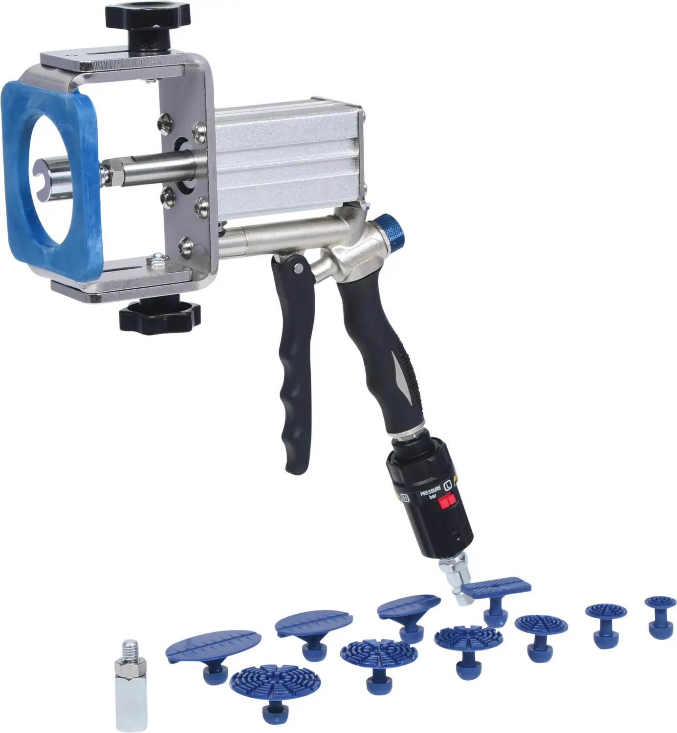 Produktfoto 1 von KS Tools 140.2520, Profi-Druckluft-Ausbeul-Auszieher-Satz, 12-tlg