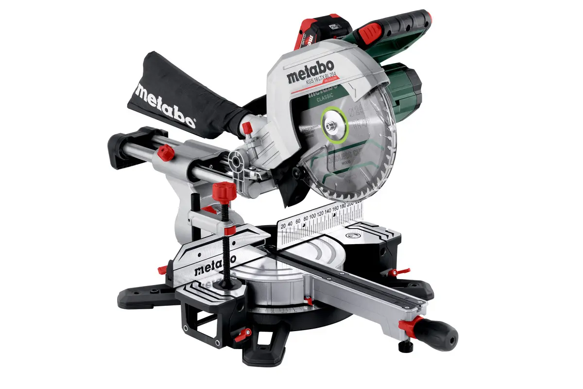 Metabo Akku-Kappsäge KGS 18 LTX BL 254 mit Zugfunktion 18V 2x8Ah + ASC 145