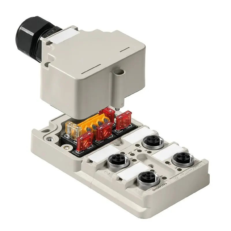 Produktfoto 1 von WEIDMÜLLER SAI-4-M-4P-M12-SVV, T-codierte Verteilerbox ohne Rückmeldung