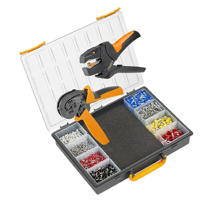 Produktfoto 1 von WEIDMÜLLER CRIMPSET PZ 10 SQR D, Sortiment Crimpwerkzeug, P/n: 1542290000