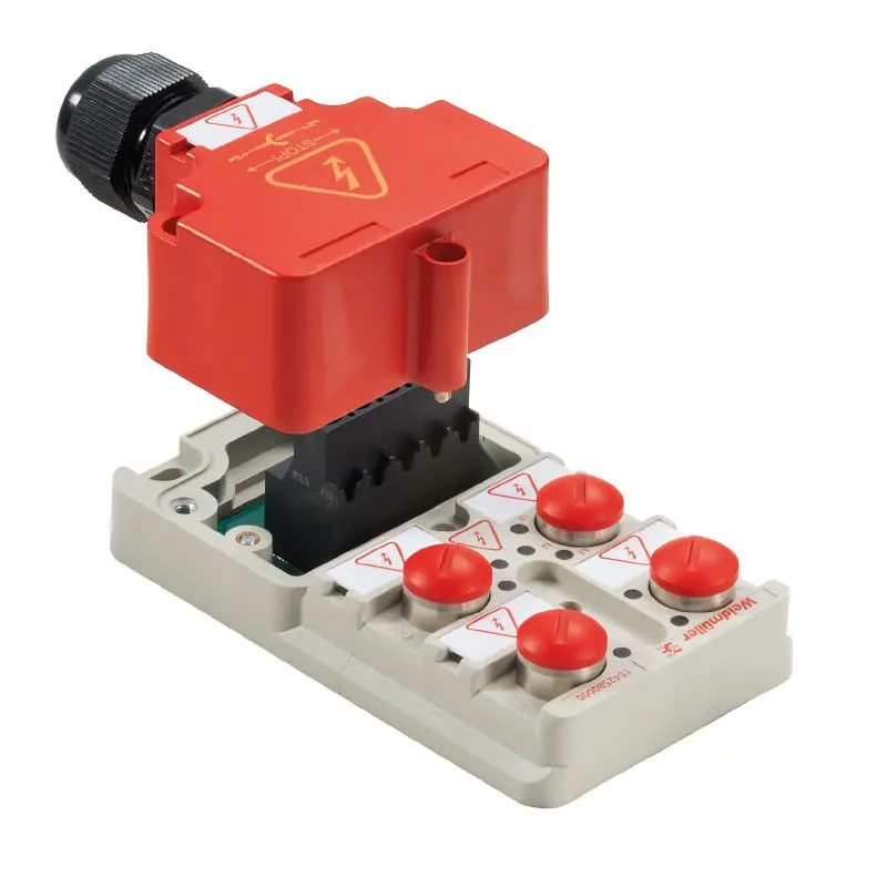Produktfoto 1 von WEIDMÜLLER SAI-4-M-MVV-M12 S-COD, M12-Energieverteilerbox, S-codiert, 1542580000