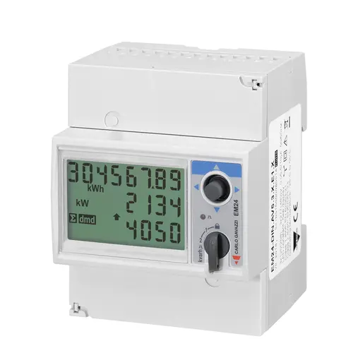 Produktfoto 1 von Carlo Gavazzi EM24DINAV63DM1X, KOMPAKTER 3-PHASIGER ENERGIANALYSATOR REV.2