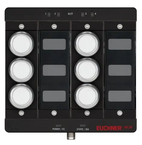 Produktfoto 1 von Euchner MCM-MLI-YA9B1A9B1-LA-155996, Erweiterungsmodul (6 Drucktaster)