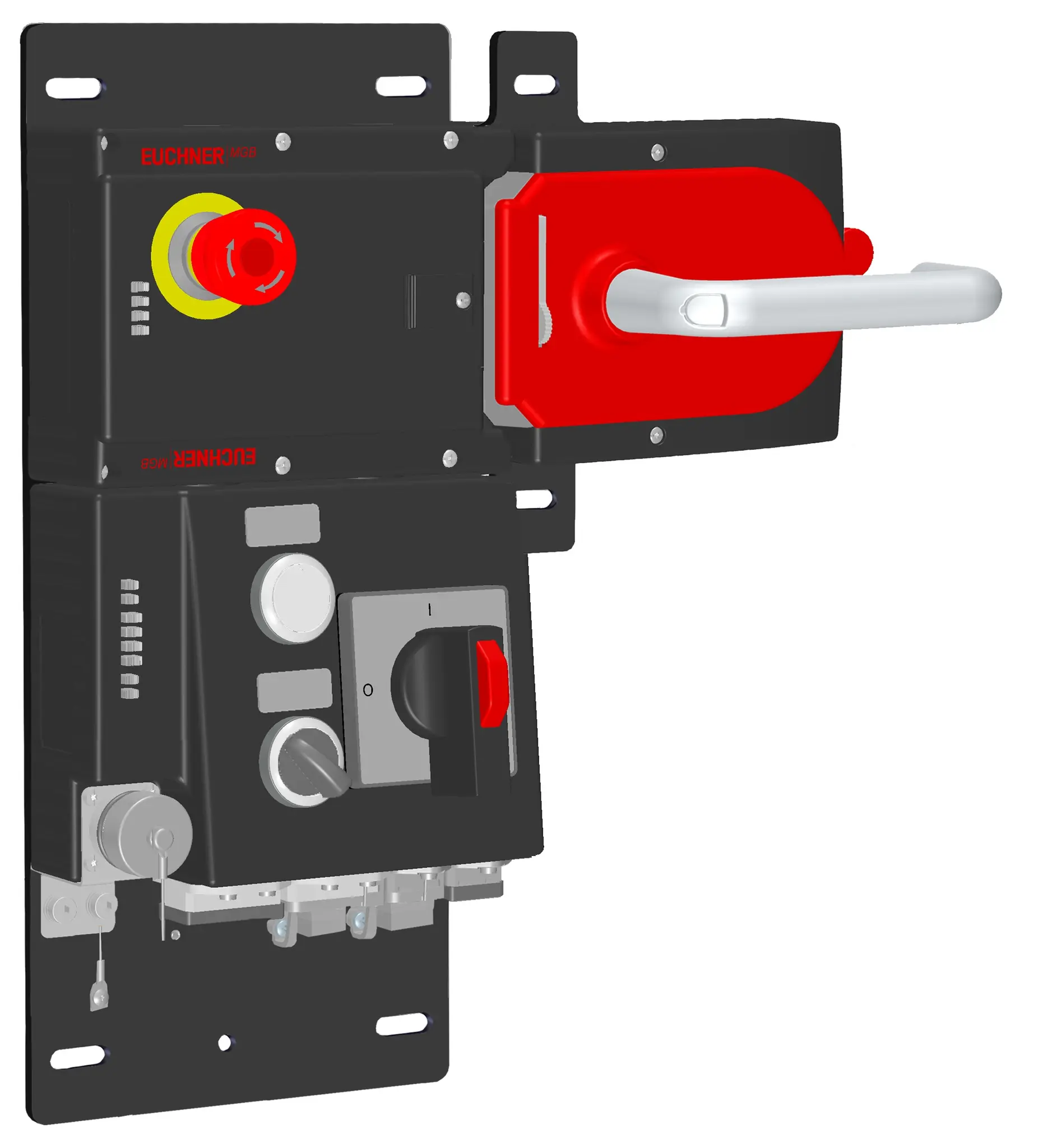 Produktfoto 1 von Euchner MGB-L1HEB-PNA-R-156195, Zuhalteset+4 Bedienelementen, Push-Pull-Stecker