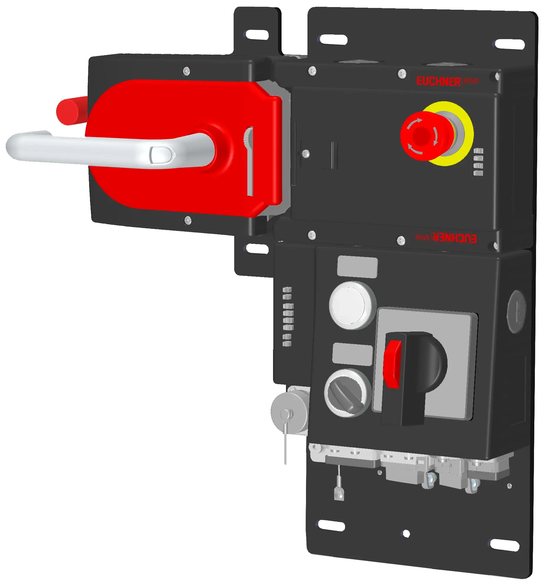 Produktfoto 1 von Euchner MGB-L1HEB-PNA-L-156197, Zuhalteset+4 Bedienelementen, Push-Pull-Stecker