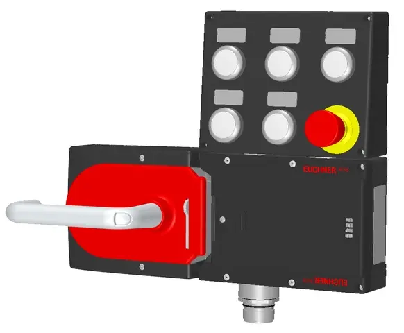 Produktfoto 1 von Euchner MGB-L1HC-ARA-L-156861, Zuhalteset+5 Taster, Not-Halt+Beschriftungsträger