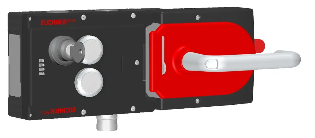 Produktfoto 1 von Euchner MGB-L1HE-ARA-R-157850, Zuhalteset mit 2 Taster, Schlüsselschalter, RC18