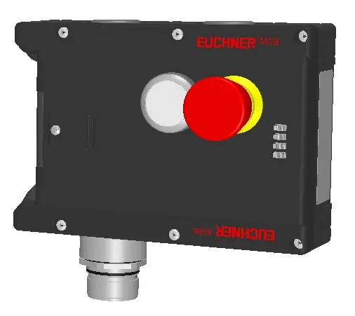 Produktfoto 1 von Euchner MGB-L1-ARA-AL3A1-S6-L-157964, Zuhaltemodul mit 1 Taster, Not-Halt, RC26