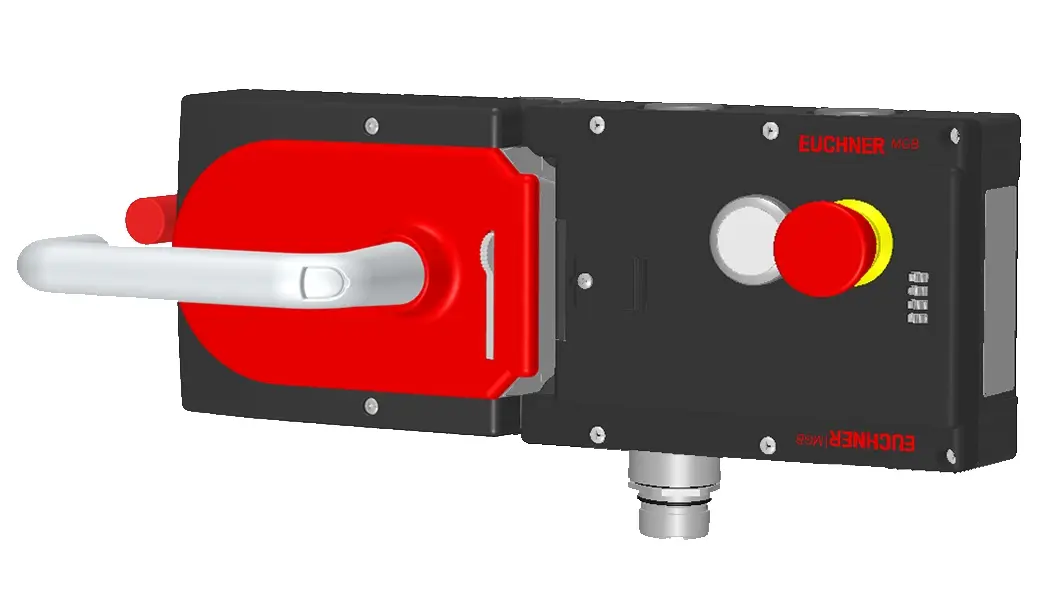 Produktfoto 1 von Euchner MGB-L1HE-ARA-L-157966, Zuhalteset mit 1 Taster, Not-Halt, RC26
