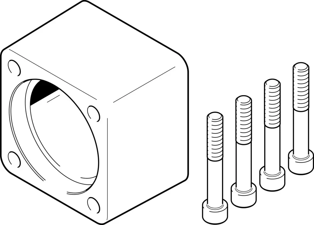 Produktfoto 1 von FESTO EAMK-A-D80-77A, Kupplungsgehäuse, P\n: 1593627
