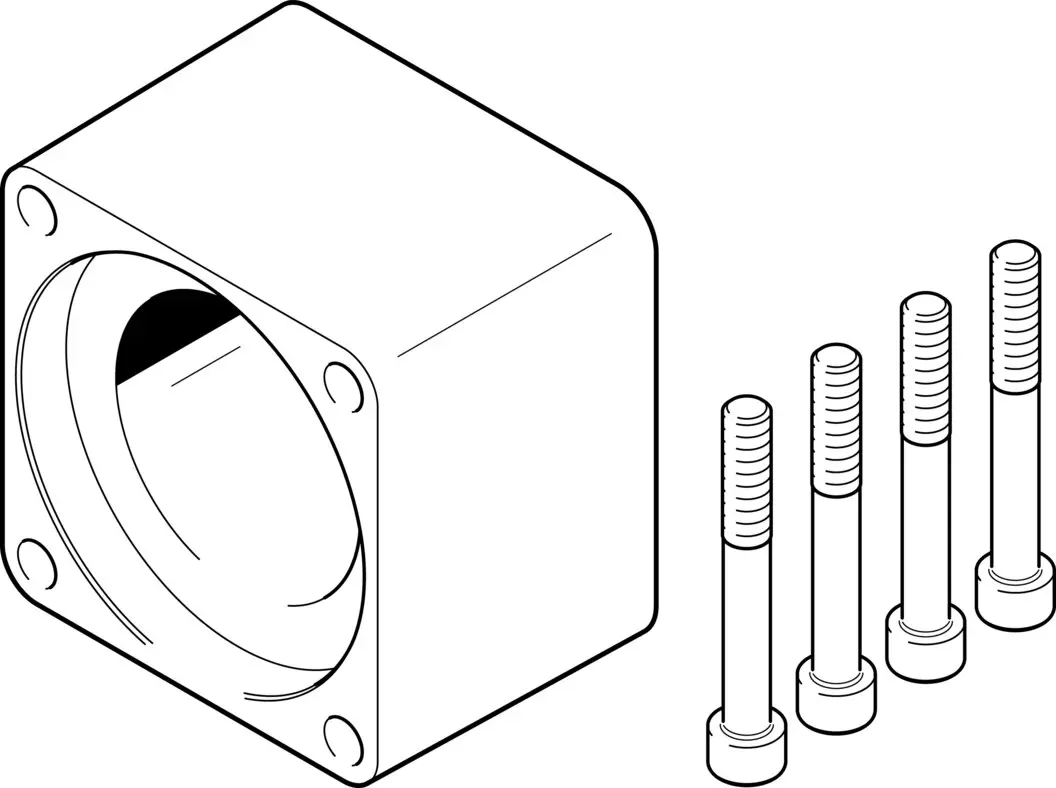 Produktfoto 1 von FESTO EAMK-A-D100-77A/B, Kupplungsgehäuse, P\n: 1593914