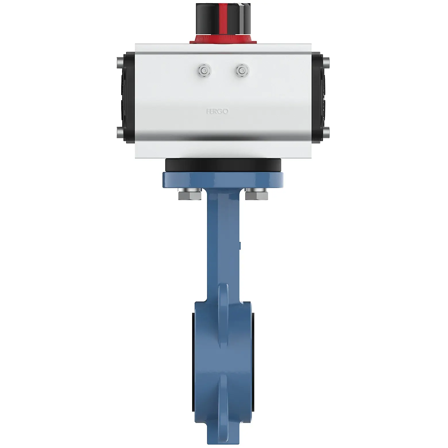 Produktfoto 1 von Fergo AK200 Absperrklappe DN 50 PN10/16 NBR doppeltwirkend pneumatischer Antrieb