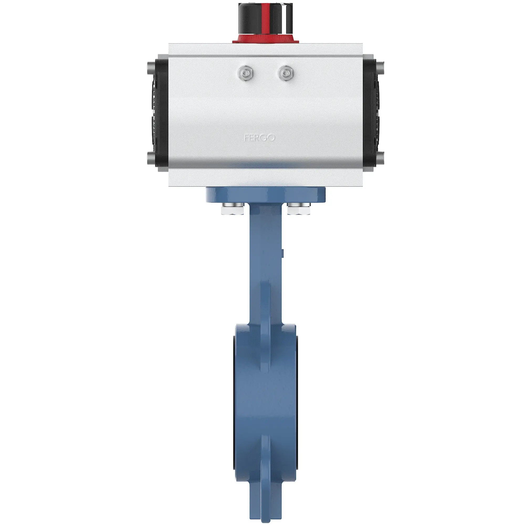 Produktfoto 1 von Fergo AK200 Absperrklappe DN 80 PN10/16 NBR doppeltwirkend pneumatischer Antrieb