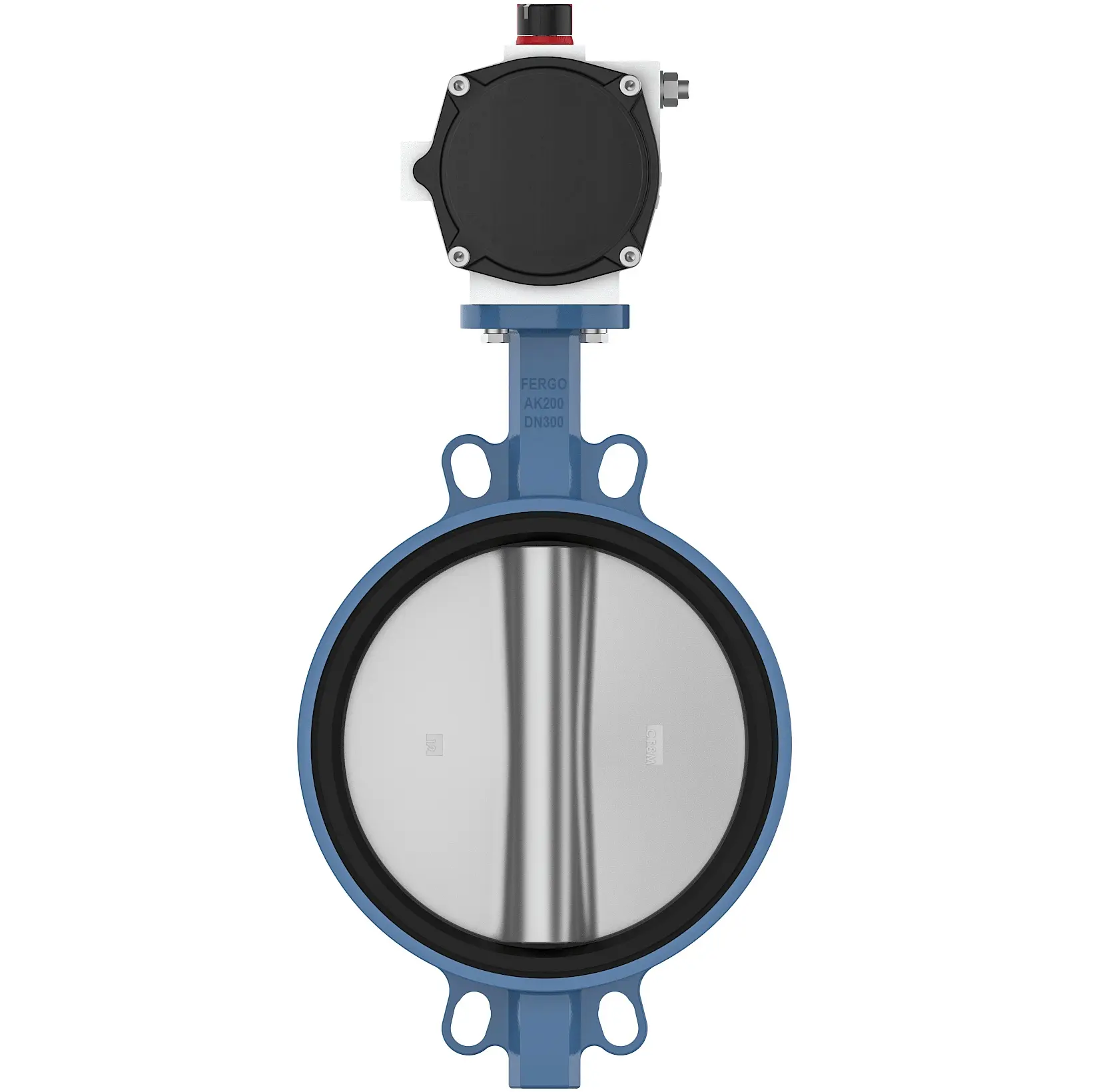 Produktfoto 1 von Fergo AK200 Absperrklappe DN 300 PN10/16 EPDM doppeltwirkend Antrieb