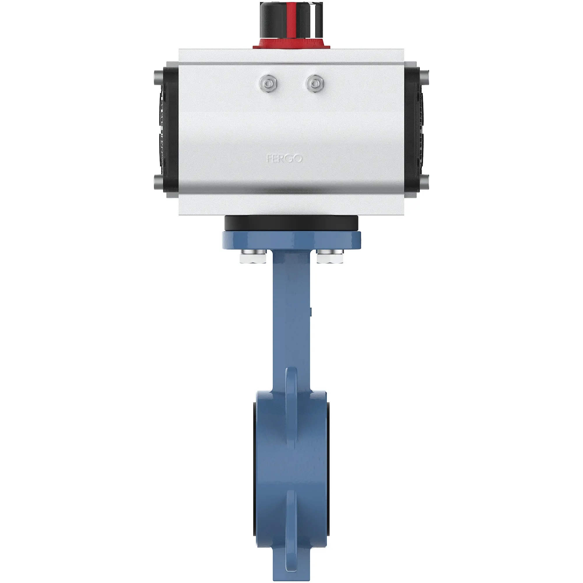 Produktfoto 1 von Fergo AK200 Absperrklappe DN 200 PN16 NBR doppeltwirkend pneumatischer Antrieb