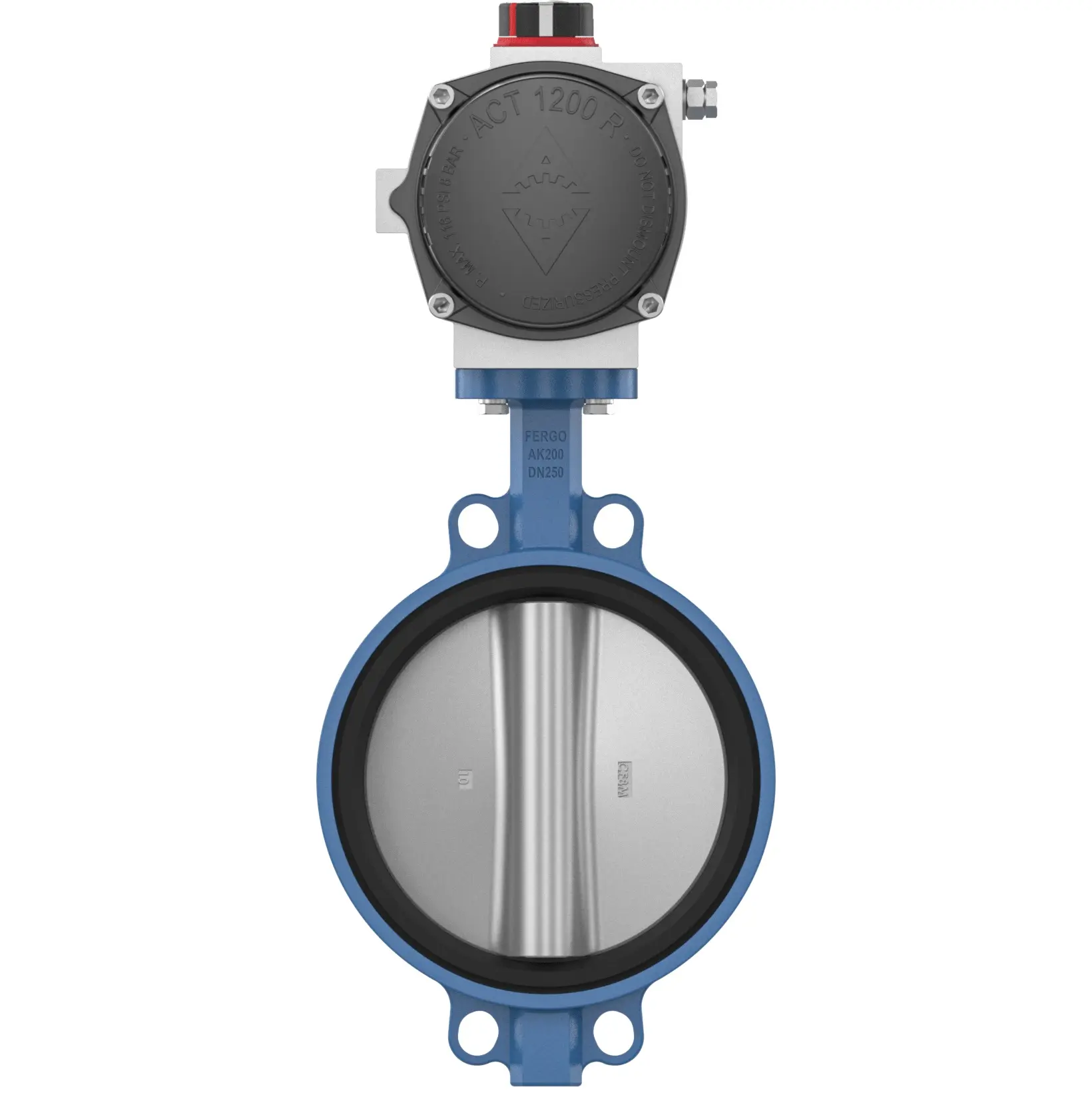 Produktfoto 1 von Fergo AK200 Absperrklappe DN 250 PN10/16 NBR einfachwirkend Antrieb