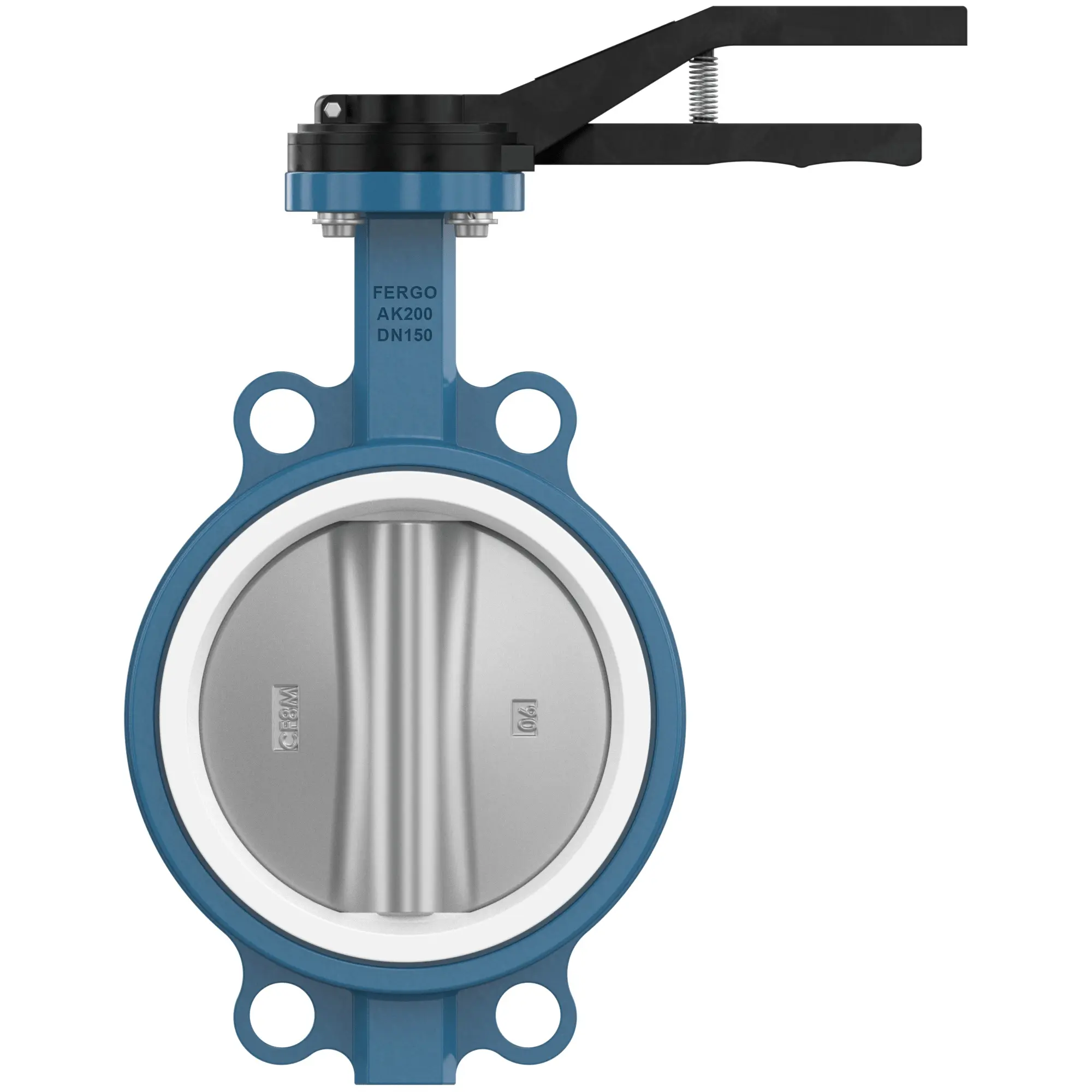 Produktfoto 1 von Fergo AK200 Absperrklappe DN 150 PN10/16 PTFE mit EPDM Stützring