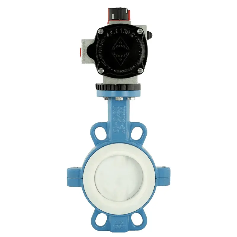 Produktfoto 1 von Fergo AK130 Absperrklappe DN 125 PN16 PTFE ausgekleidete doppeltwirkend Antrieb