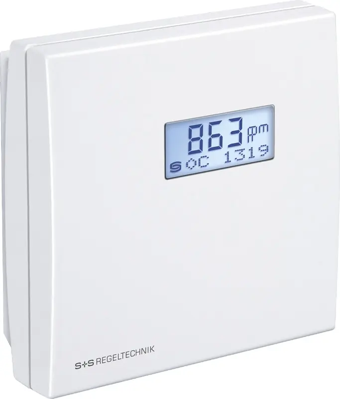 Produktfoto 1 von S+S REGELTECHNIK 1501-61B6-7321-200 RFTM-CO2-W LCD Raumfeuchtigkeits