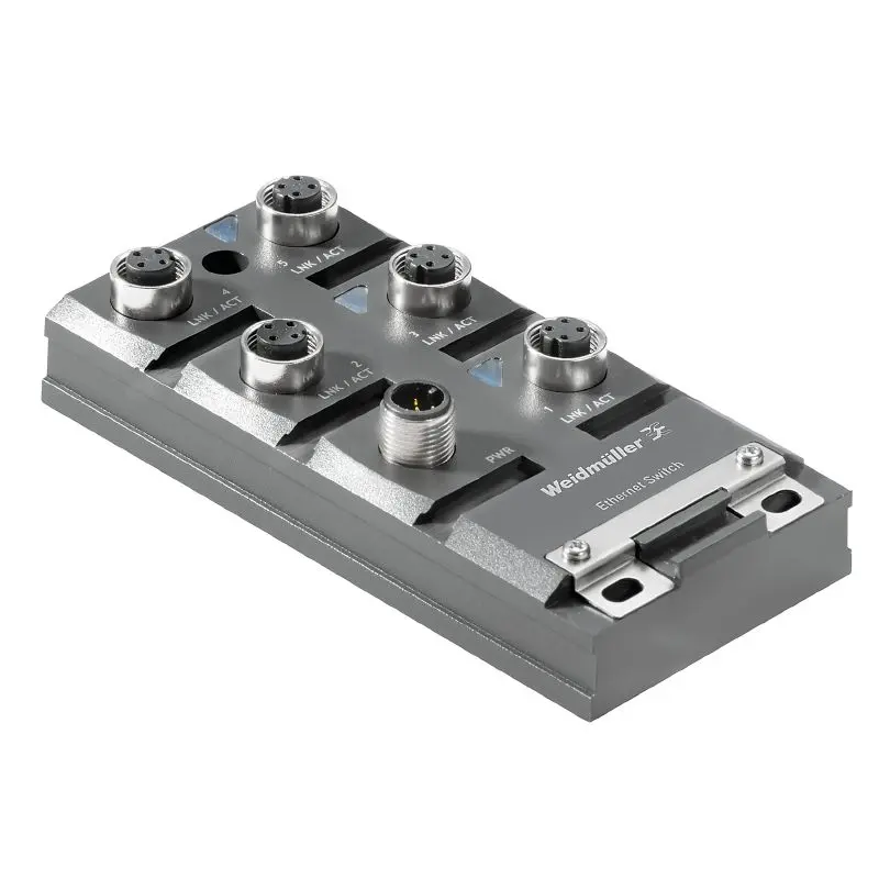 Produktfoto 1 von WEIDMÜLLER IE-SW-IP67-5M12, Netzwerk Switch, unmanaged, P/n: 1504410000