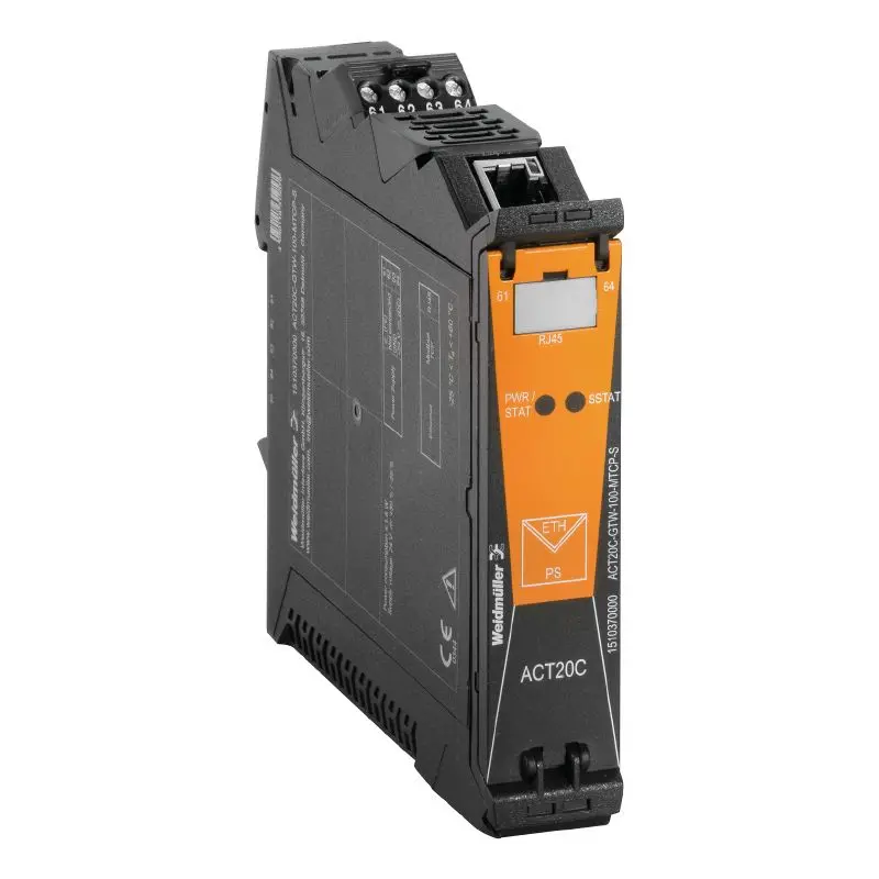 Produktfoto 1 von WEIDMÜLLER ACT20C-GTW-100-MTCP-S, Gateway für ACT20C- Station, konfigurierbar