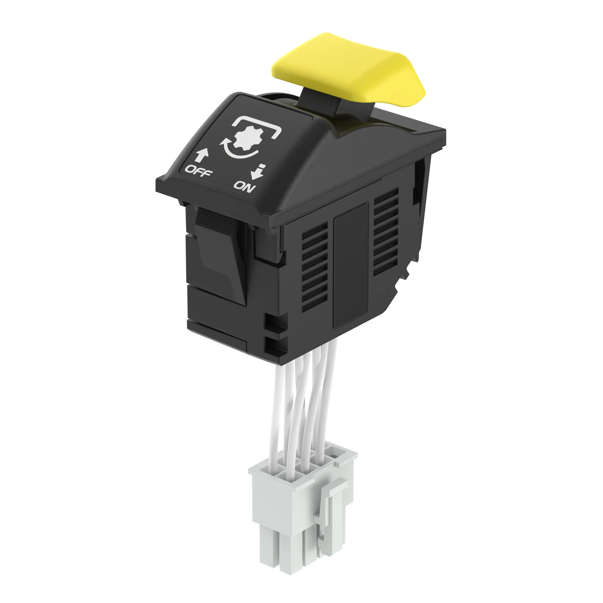 Elobau 151PTO16 PTO-Taster WH/GN LED 10-12V verriegelt nach hinten / on