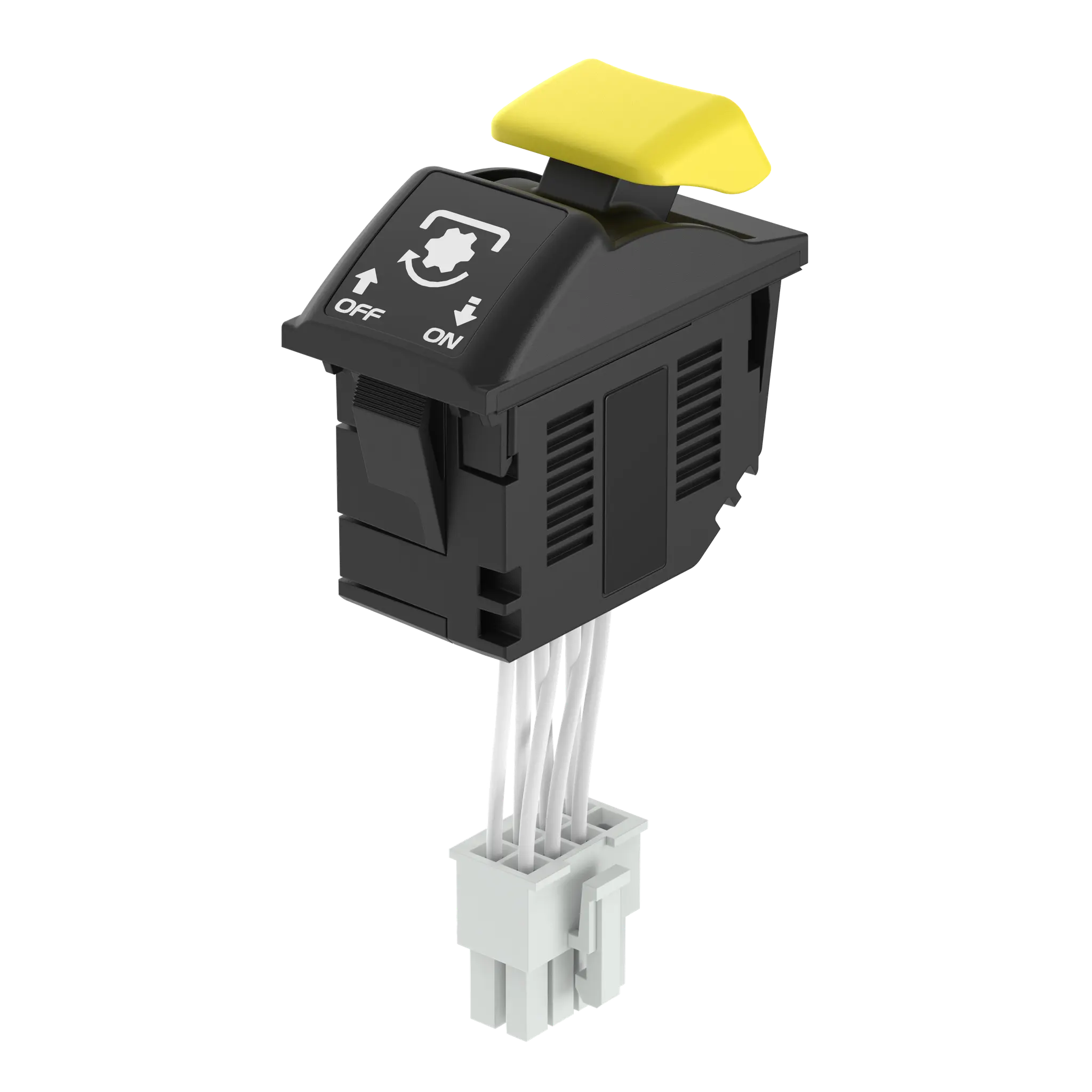 Elobau 151PTO16, PTO-Taster WH/GN LED 10-12V verriegelt nach hinten / on