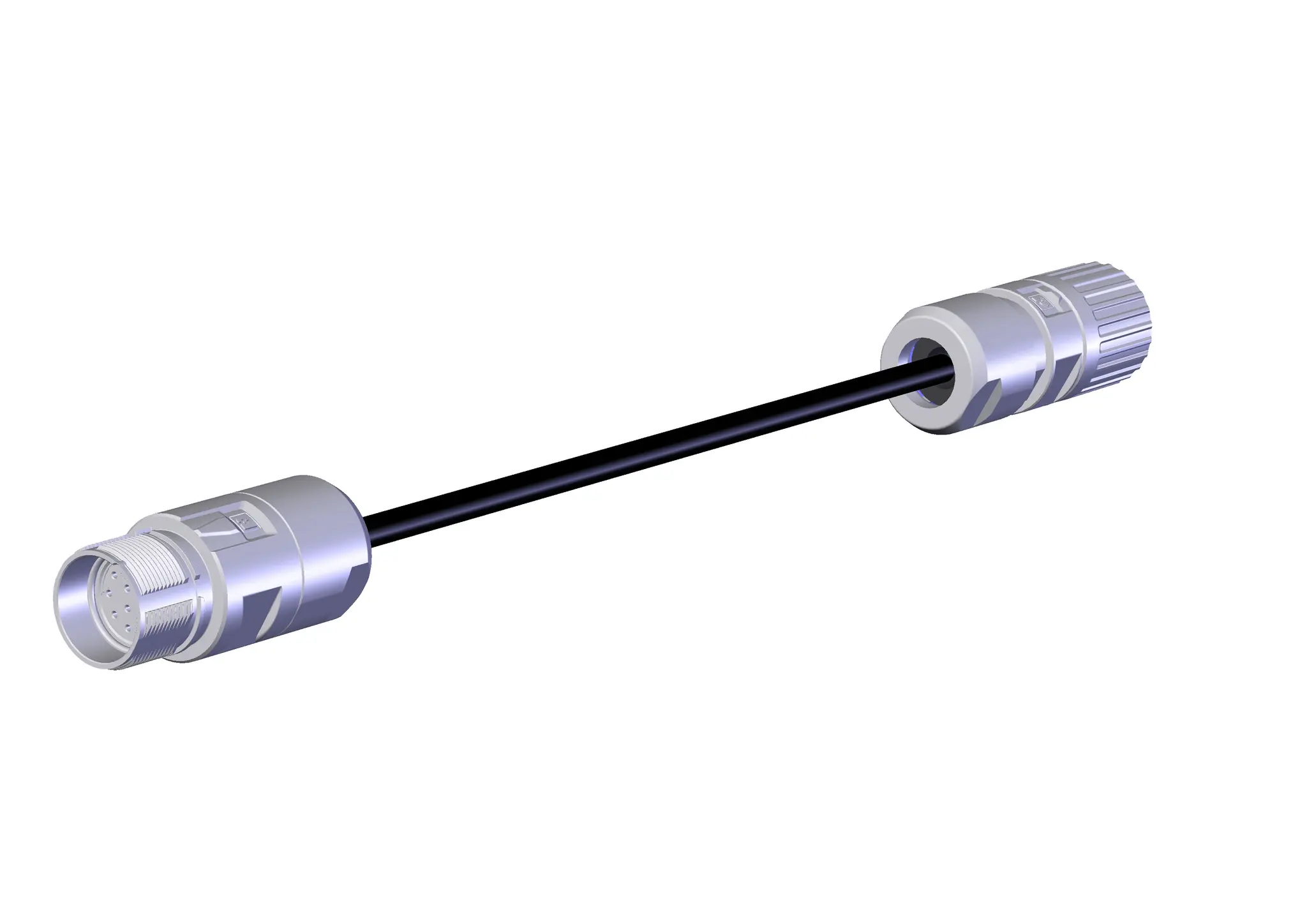 Produktfoto 1 von Euchner C-M23F12-12X014PU05,0-M23M12-169082, Anschlussleitung+Steckverbinder M23