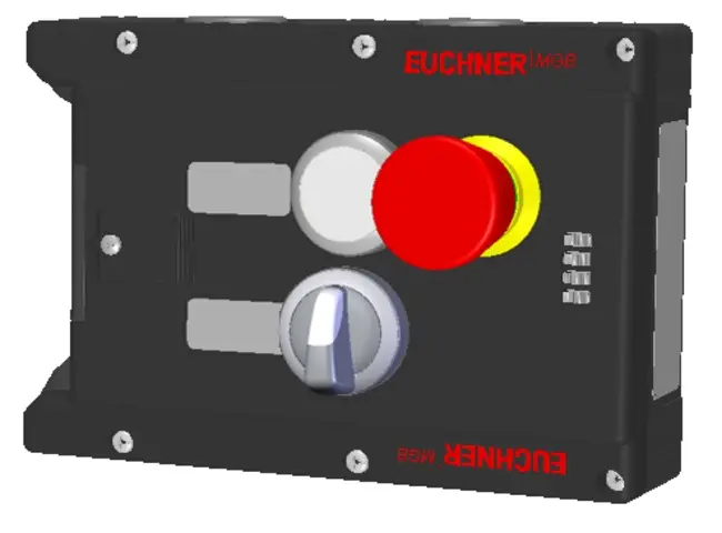 Produktfoto 1 von Euchner MGB-L1-ARA-AN6A1-M-L-160588, Zuhaltemodul+1 Taster, Not-Halt