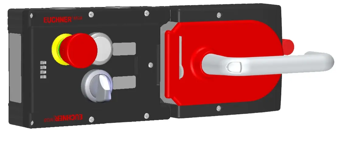 Produktfoto 1 von Euchner MGB-L1HE-ARA-R-160589, Zuhalteset mit 1 Taster, Not-Halt, Wahlschalter