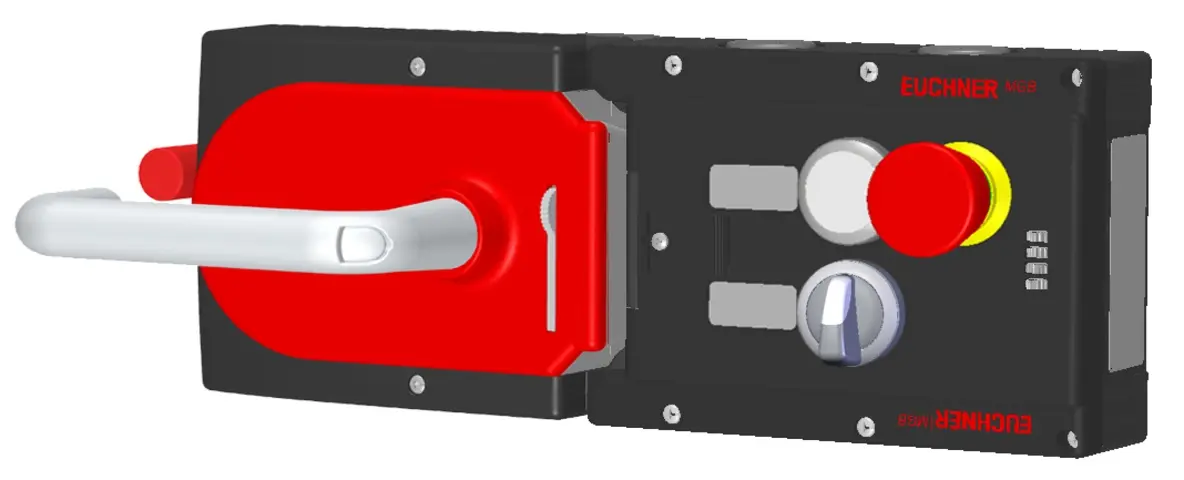 Produktfoto 1 von Euchner MGB-L1HE-ARA-L-160590, Zuhalteset mit 1 Taster, Not-Halt, Wahlschalter