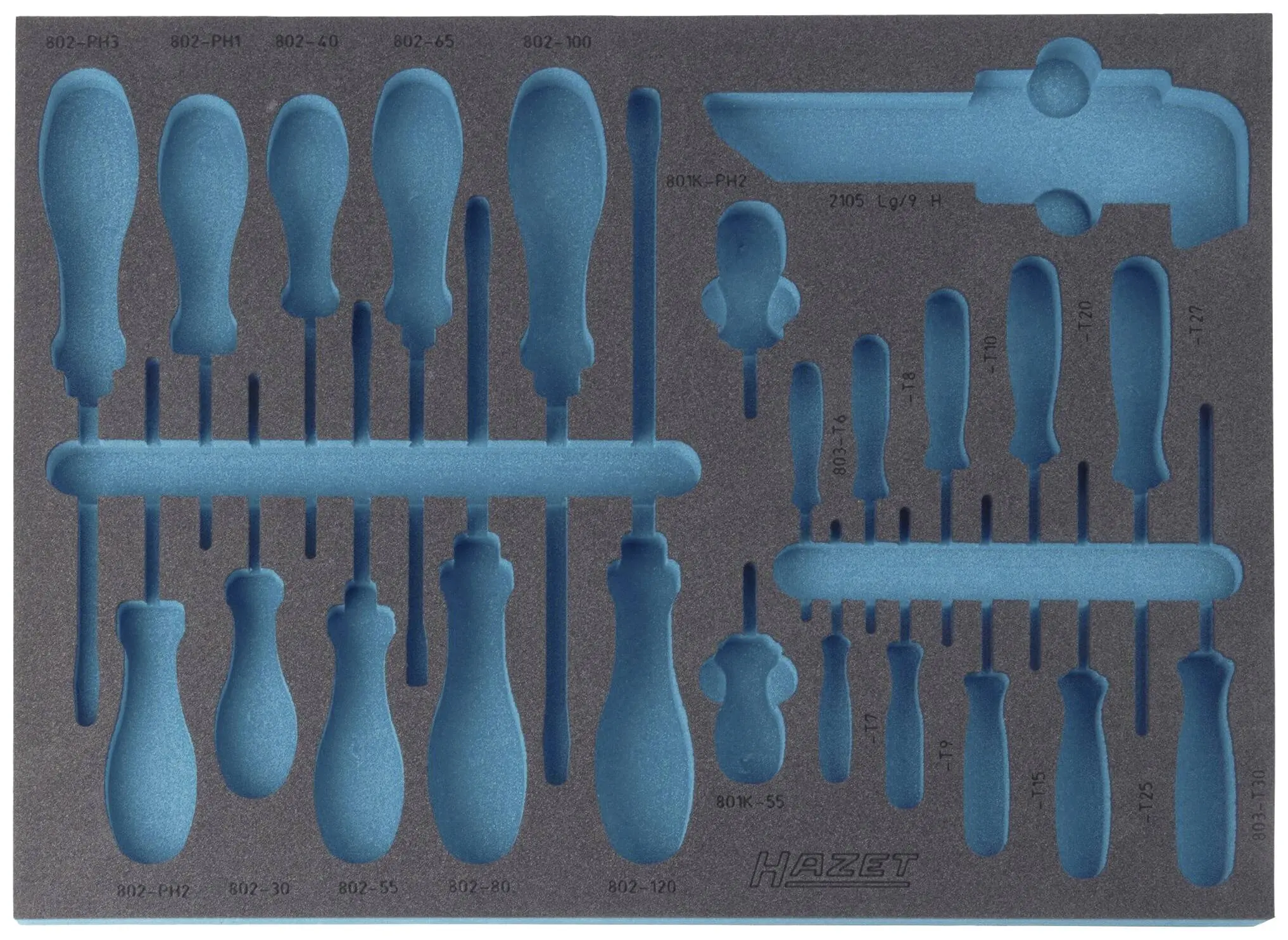 Produktfoto 1 von Hazet 163-141L, Schaumstoffeinlage (L x B) 519mm x 392mm