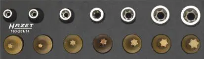 Produktfoto 1 von Hazet 163-251/14, Steckschlüssel-Bit-Einsatz-Set 1/4" (6.3 mm) 14teilig
