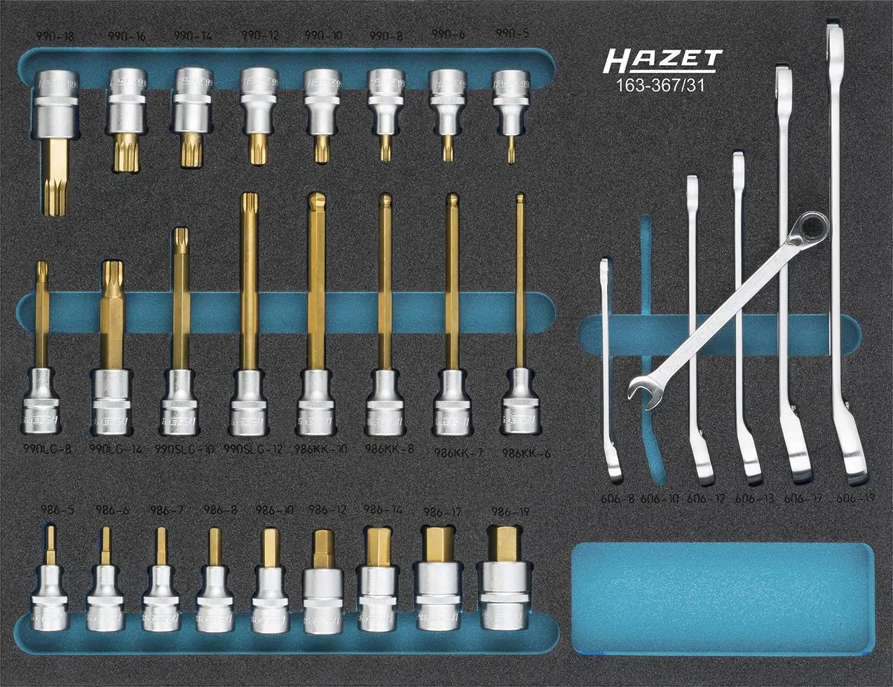 Hazet 163-367/31, Werkzeugset Heimwerker 31teilig