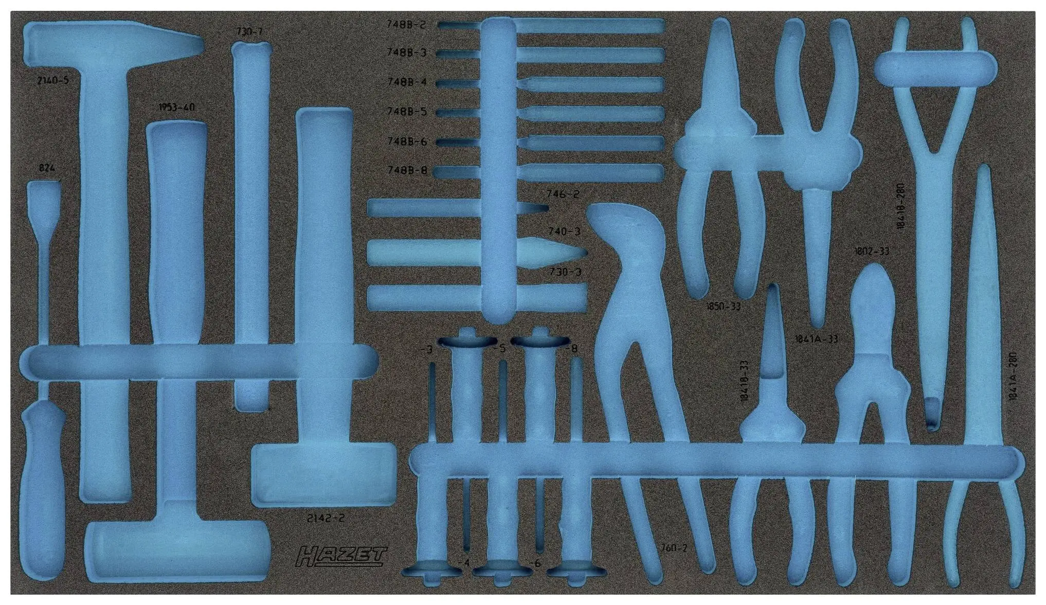 Produktfoto 1 von Hazet 163-479L, Schaumstoffeinlage (L x B) 691mm x 392mm