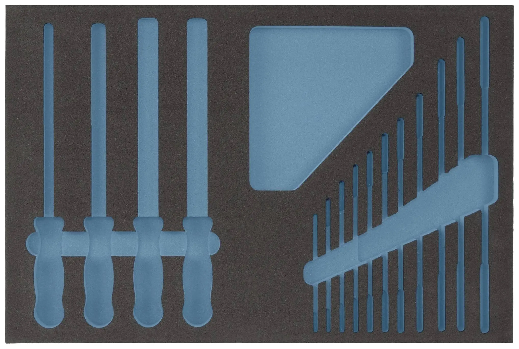 Produktfoto 1 von Hazet 163-55L, Schaumstoffeinlage (L x B) 519mm x 342mm