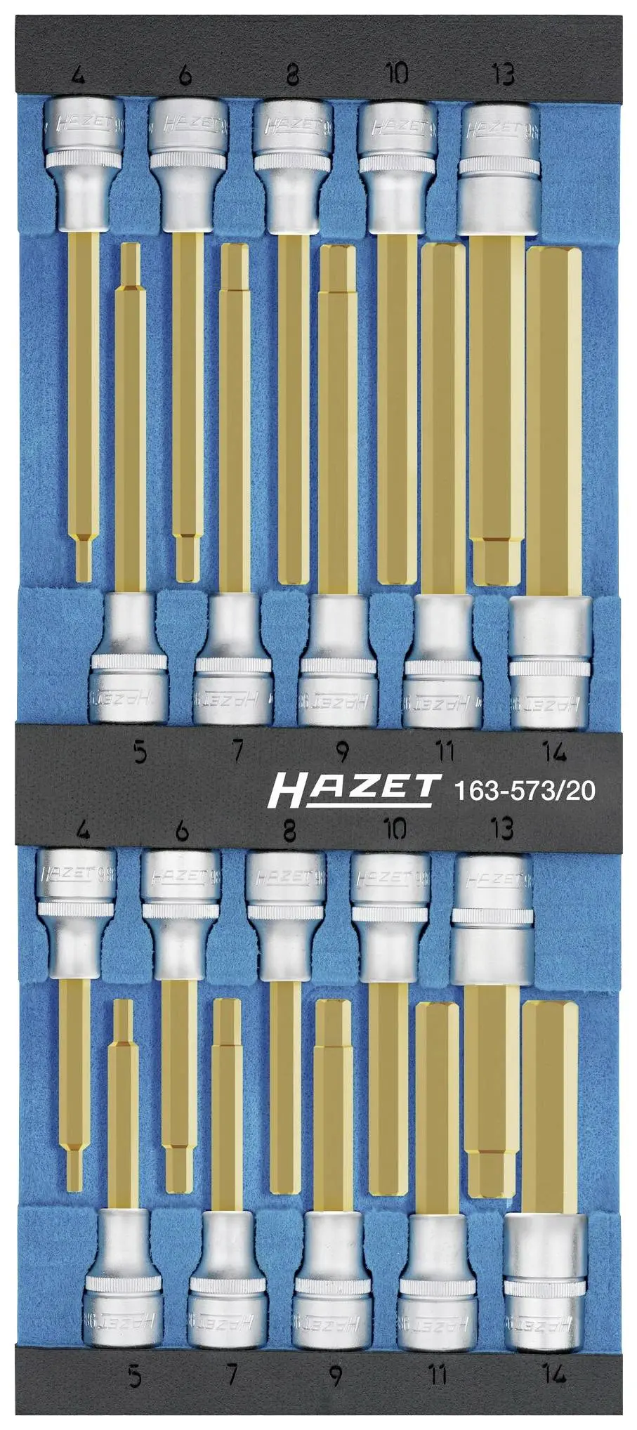 Produktfoto 1 von Hazet 163-573/20, Steckschlüsseleinsatz-Set 1/2" (12.5 mm)