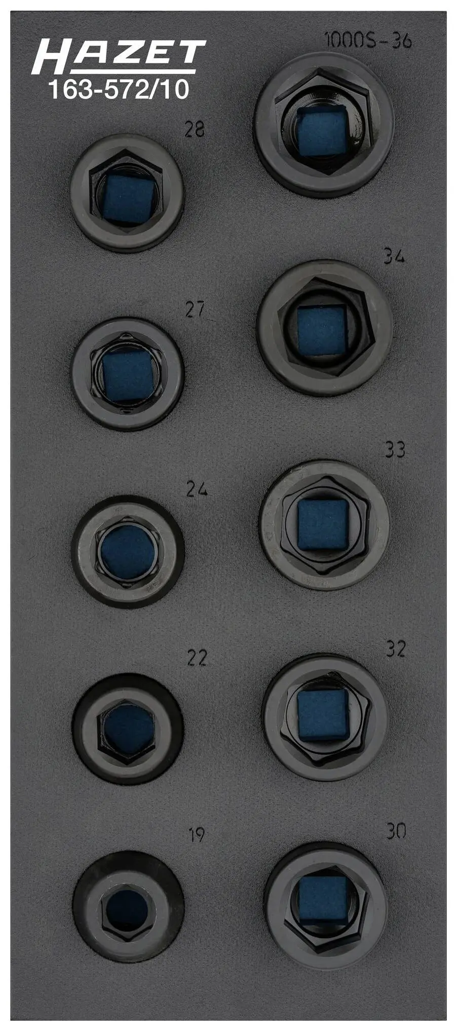 Produktfoto 1 von Hazet 163-572/10, Steckschlüsseleinsatz-Set 3/4" (20 mm)