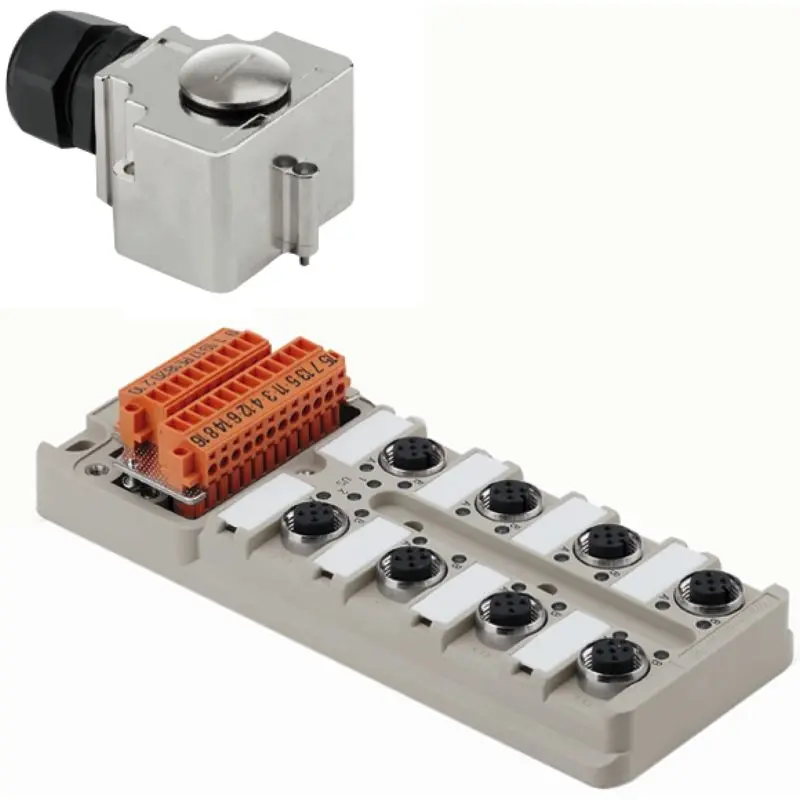 Produktfoto 1 von WEIDMÜLLER SAI-8-MHD 5P M12 OL, M12-Verteilerbox, P/n: 1740193000