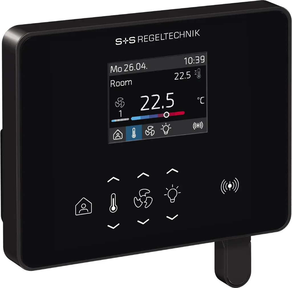 Produktfoto 1 von S+S REGELTECHNIK RYM1-4021-M610-003 1402-RH-CO2-MOD-L Raumbediengerät